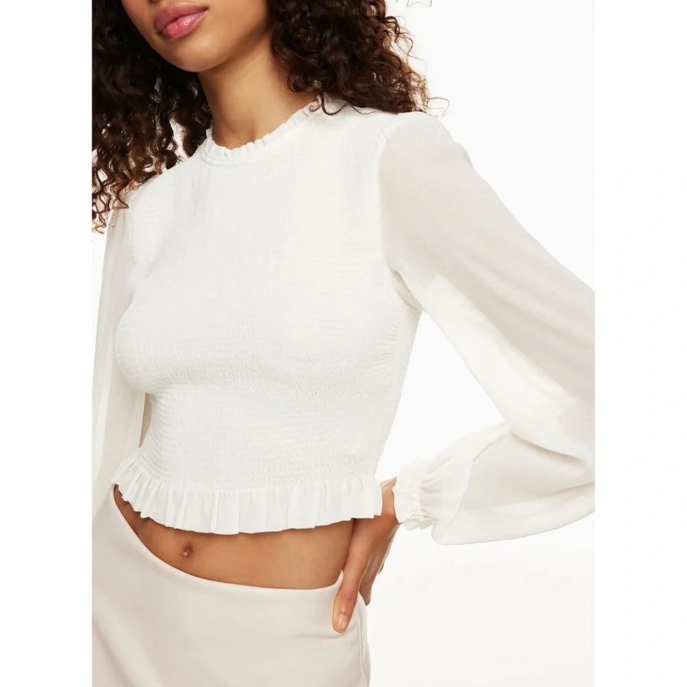 ARITZIA Wilfred Tempest Blouse in Ivory - Petite Small, NWT ($128 Retail)